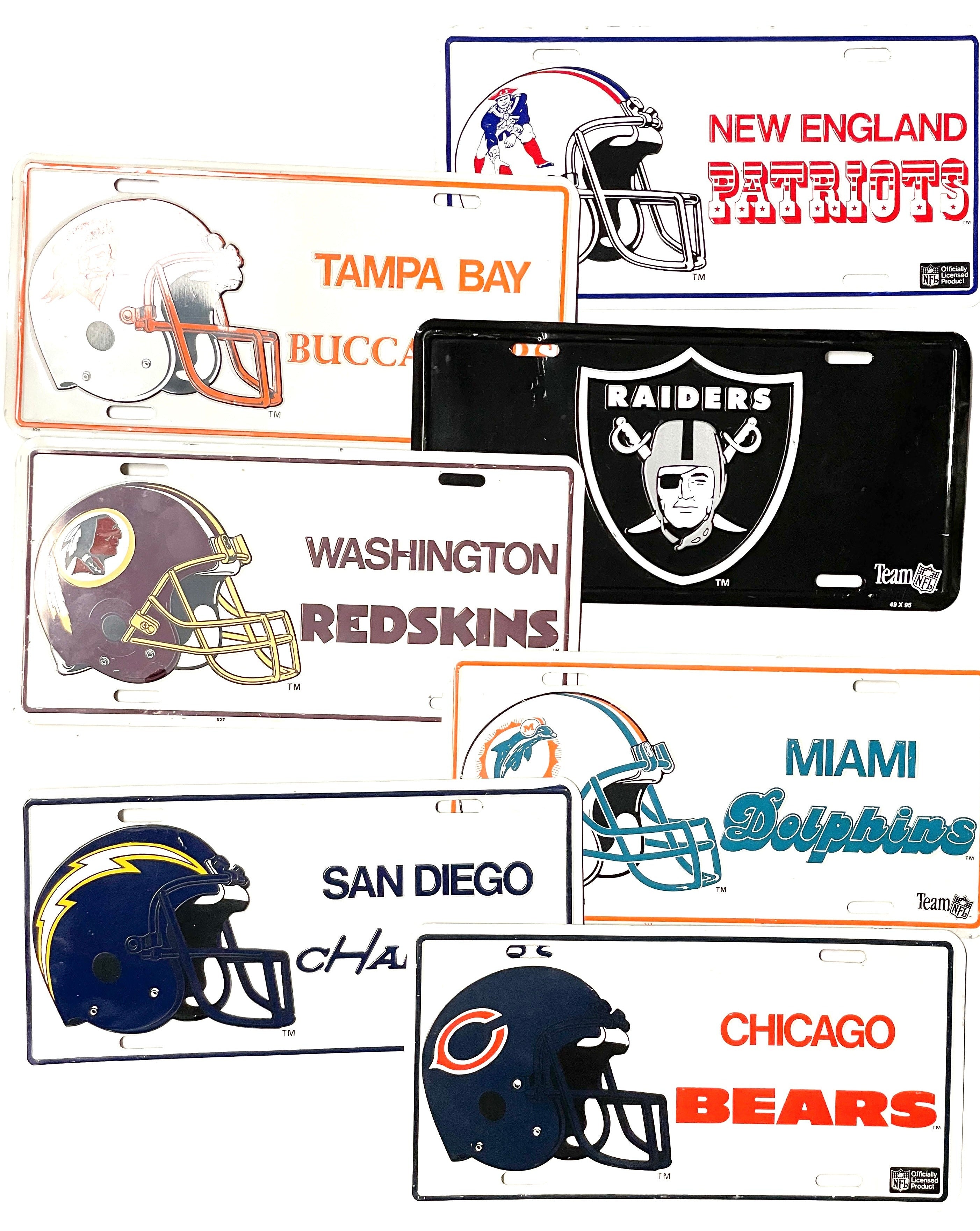 Vintage NFL Collection Football Metal Plates